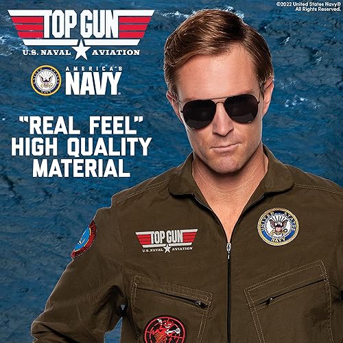 Vista 4 de UNDERWRAPS TOPGUN - Disfraz de piloto de combate - Oficial US NAVY® TOPGUN