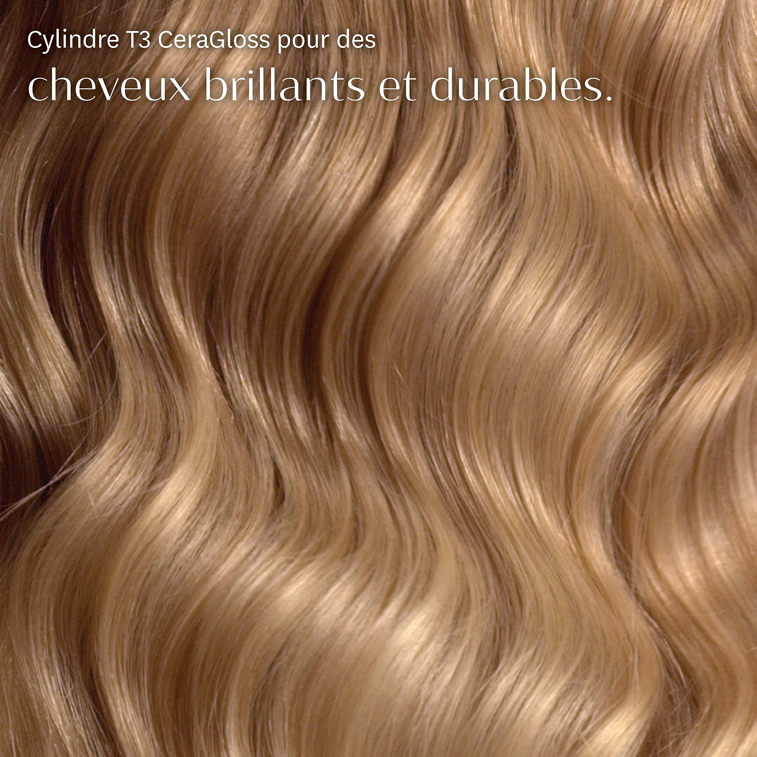 T3 Single Pass Wave 19 mm32 mm Baguette de Coiffage Conique Professionnelle avec cinq réglages de Chaleur et Baguette en Alliage Céramique Spécial pour des Ondulations Brillantes et Durables