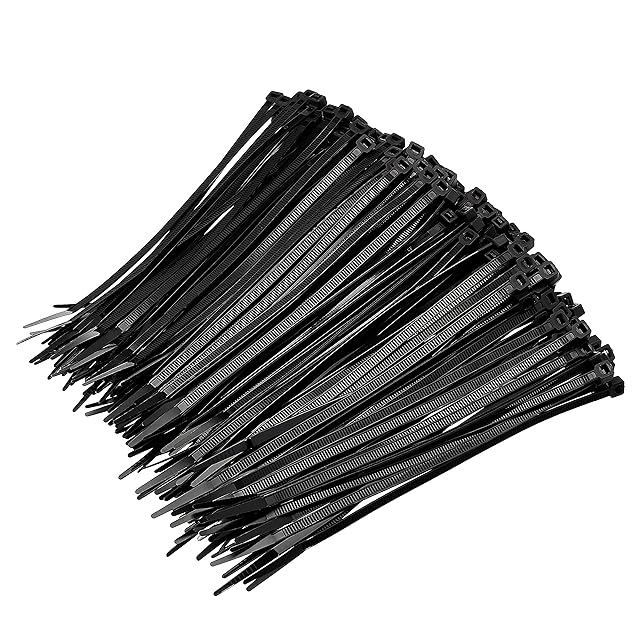 Amazon Basics Multi-Purpose Cable Ties - 8 Inches/200 mm, 1,000 Pieces, Black