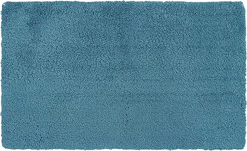 Miniatura 3 de Mejor las tendenciasPan, Ultramar Micro Alfombrilla de baño de felpa, 17" x 24," Teal