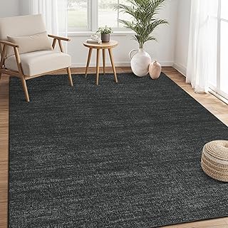 Area Rug 4x6 Washable Bedroom Rugs Non Slip Modern Solid Color Large Liv...