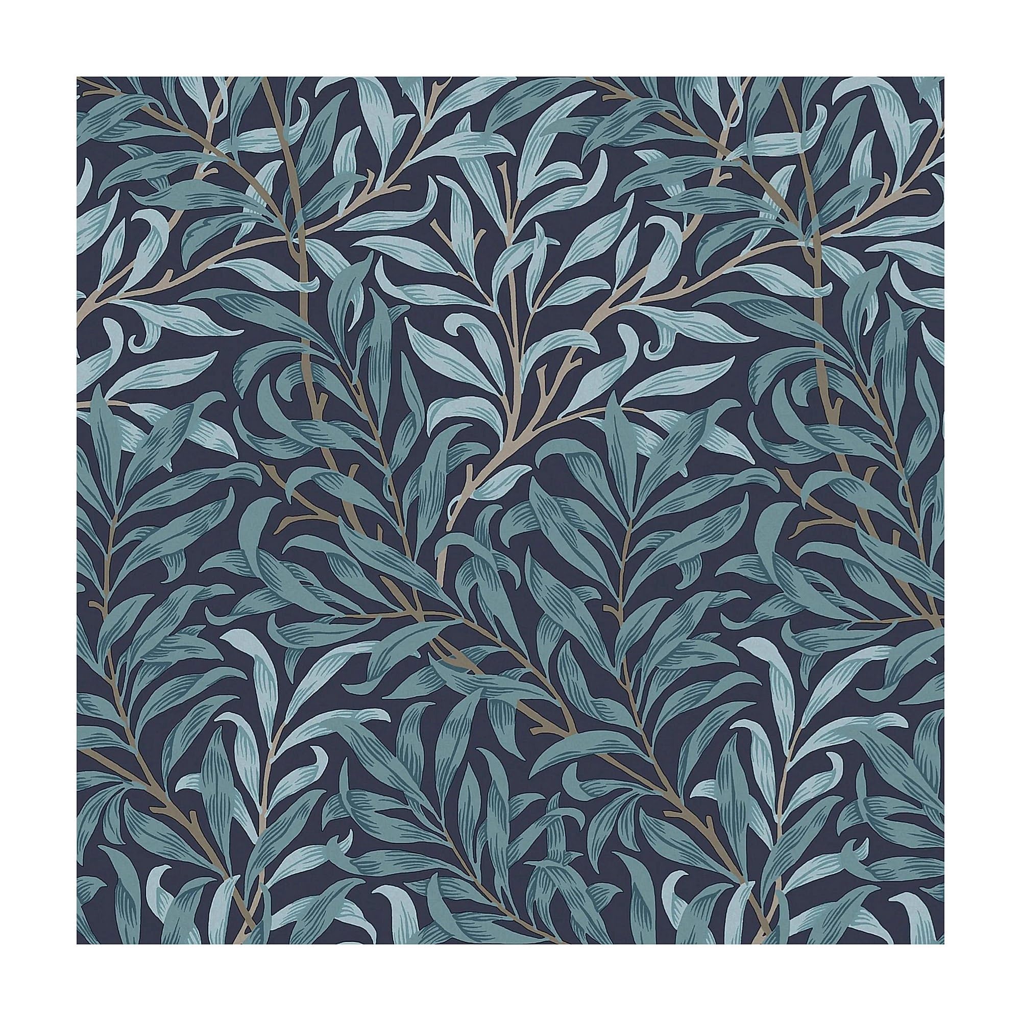 William Morris at Home Willow Bough Deep Blue Wallpaper | Paste the Wall | Blue Leaves | Eco-Friendly