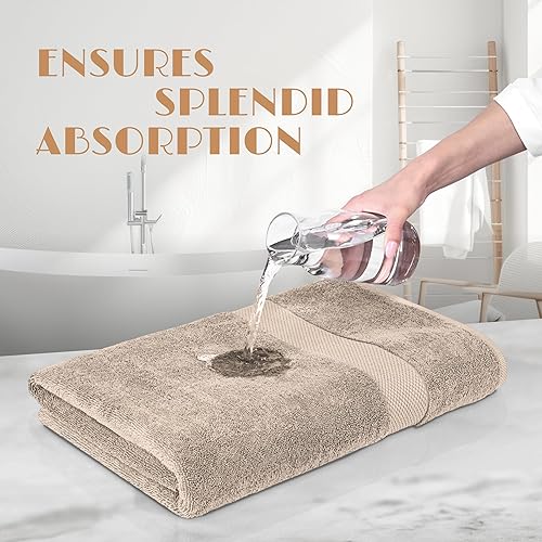 Vista 45 de Wealuxe - Juego de 6 toallas de baño blancas de 24 x 50 pulgadas, juego de toallas de algodón extra absorbentes para baño Blanco,Negro,Gris,Azul