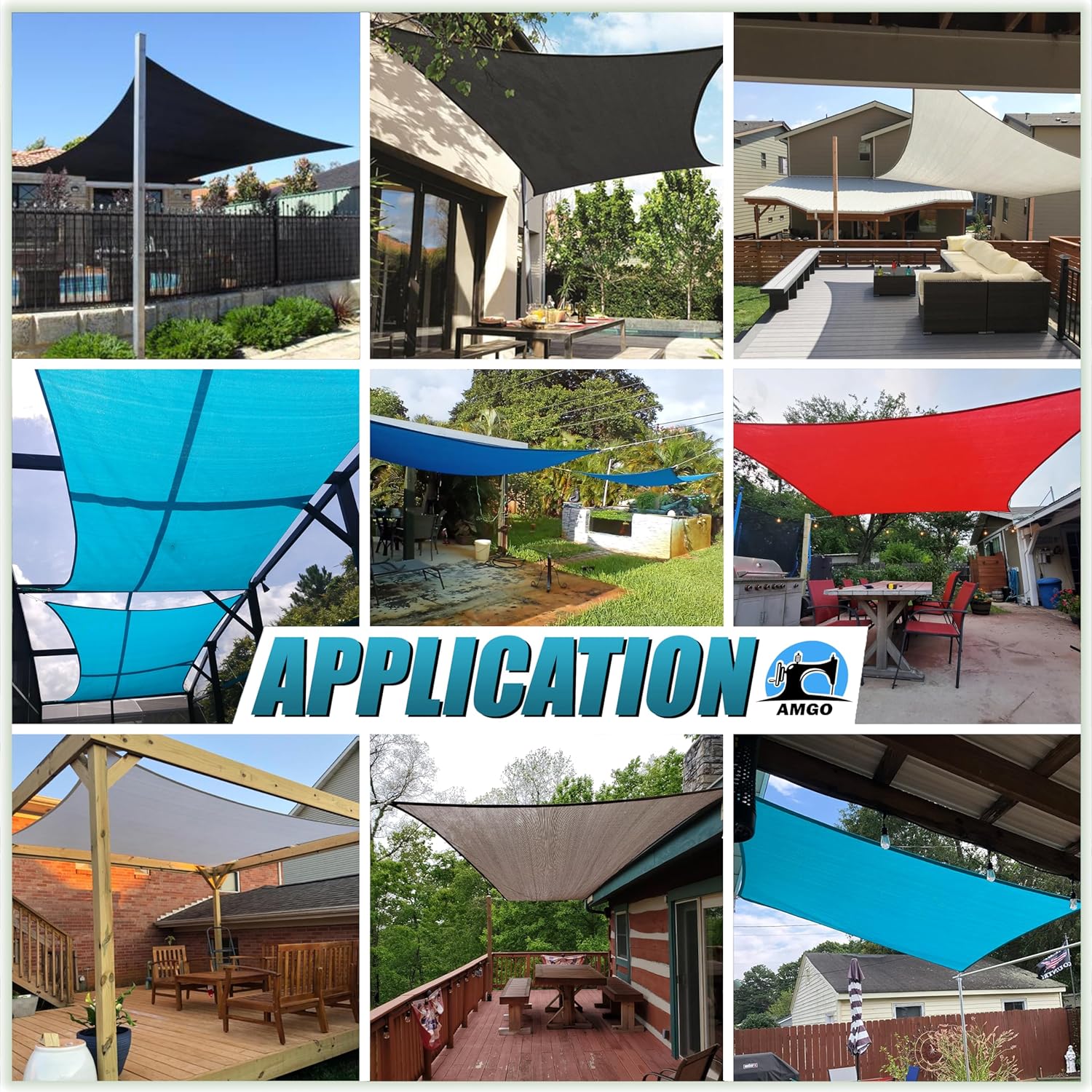 Amgo 16' x 16' x 22.6' Beige Right Triangle Sun Shade Sail Outdoor Canopy Awning UPF50, AGTAPRT16, Water & Air Permeable, Commercial Standard Heavy Duty (We Make Custom Size)