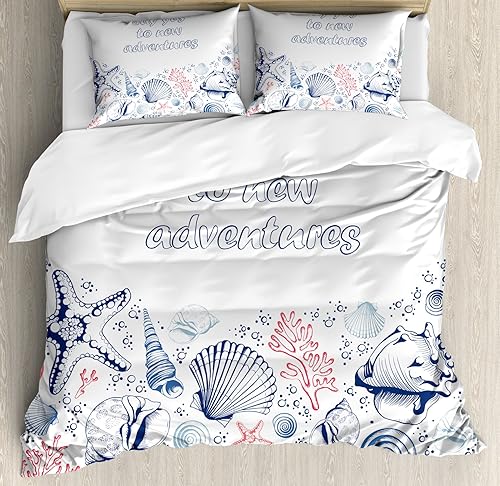 Miniatura 210 de Ambesonne Juego de funda de edredón de pesca, lubina de boca grande atrapando un bocado en espray de agua, imagen salvaje, juego de cama decorativo