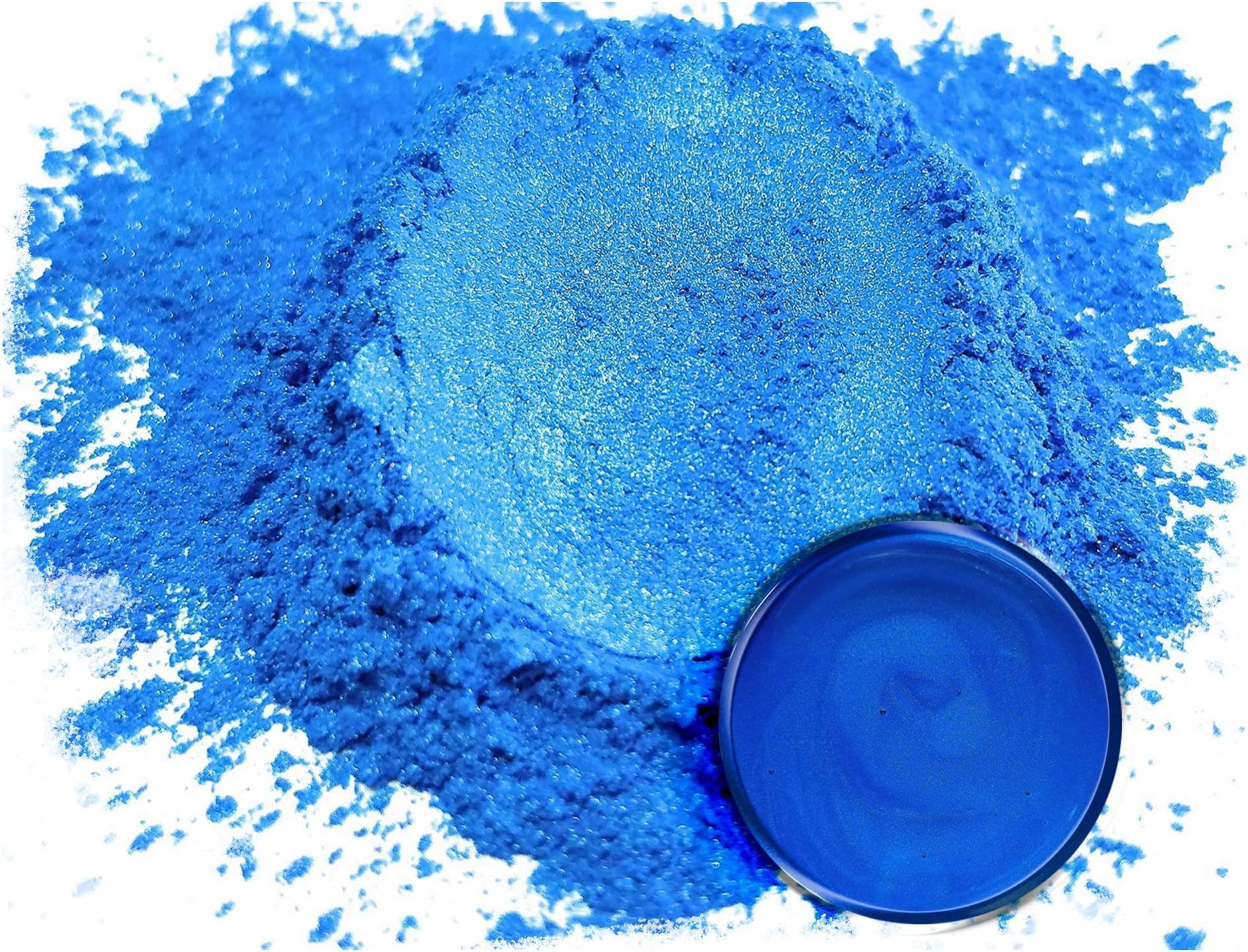 Pigments Premium Blue Mica Powder - Dark Ocean Blue (50gr) - for Epoxy, Resin, Soap, Paint, Woodworking, Acrylic Pouring, Bath Bombs, Fishing Lures - DIY Arts and Crafts Additive