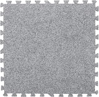 IncStores 5/8 Inch Thick Premium Soft Carpet-Top Foam Tiles | High-Density Commercial Carpet Tiles for Basement, Classroom, and Trade Show Floor Protection | Light Grey, 10 Tiles