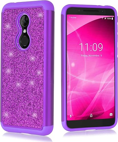 Funda para Alcatel REVVL 2  Alcatel 3  Alcatel 3 Folio  Alcatel 5052W para niñas y mujeres, lujosa funda de teléfono resistente de doble capa con