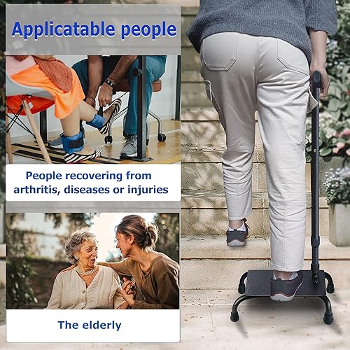 Miniatura 4 de Aliseniors Bastón de escalada ajustable para personas mayores, ayuda de asistencia para subir y bajar escaleras, bastones de estabilidad y movilidad