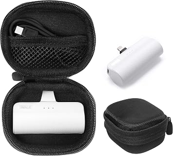 Case for mini Charger Compatible with iWALK Small USB-C Portable Charger, Anker Nano, JEJILL, LanLuk, Charmast, LENUTO, Swyop, VEGER, Feob, Taegila, YHO Black
