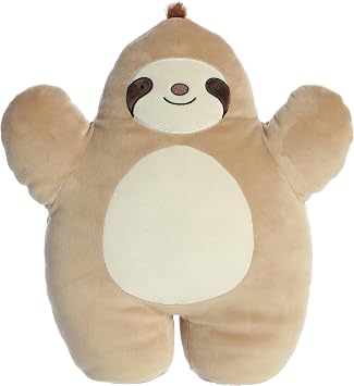 Aurora Squishy SpongecakesTM Cinnamon SlothTM Stuffed Animal - Imaginative Play - Huggable Comfort - Brown 16 Inches