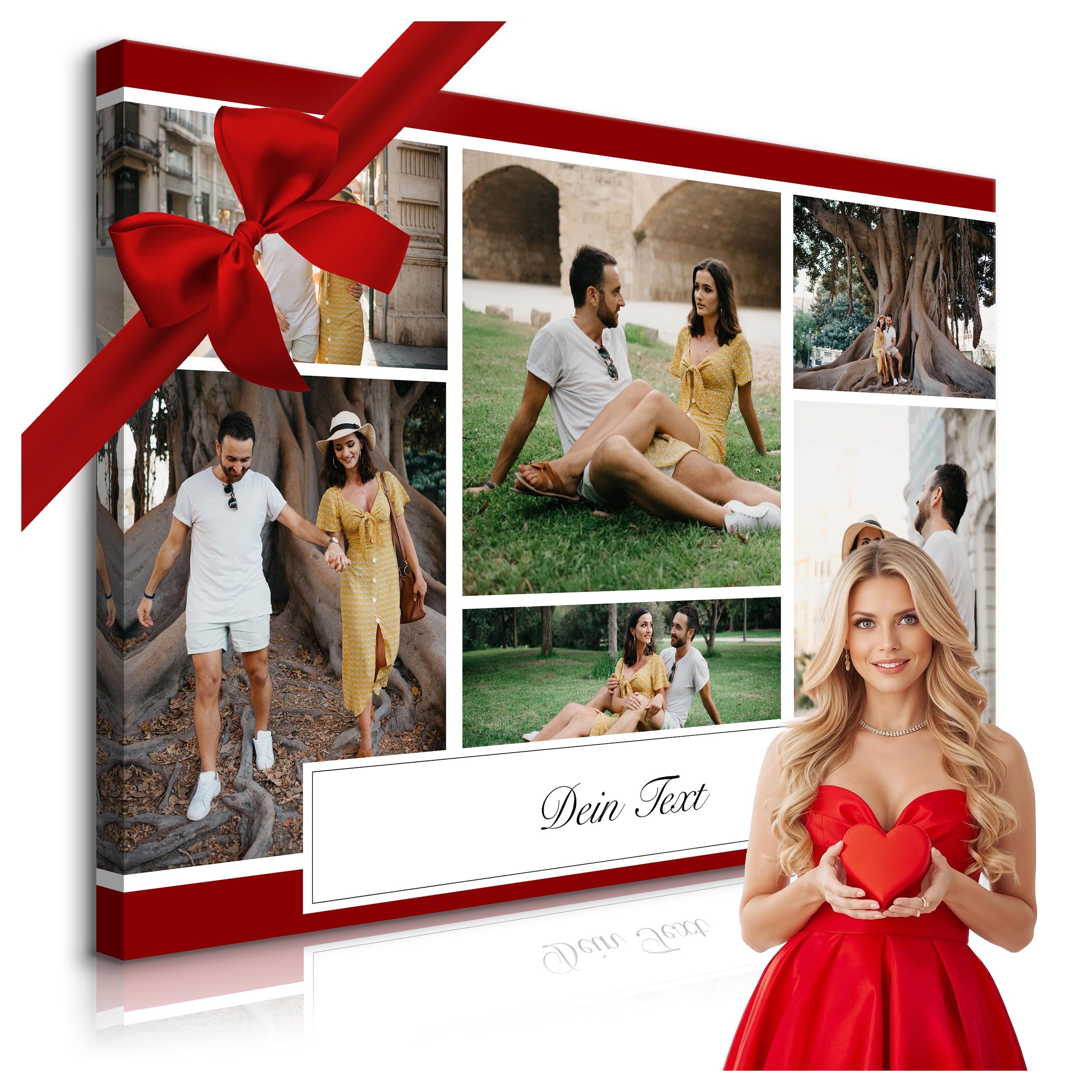 Muralo Personalisierte Leinwand mit eigenem Bild, Wandbild - 80x120 cm | Foto-Leinwandbild, hochauflösender Druck, lebendige Farben - ideal für Wohnzimmer und Schlafzimmer, Ein Geschenk fürs Leben
