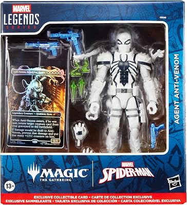 Imagen del producto: Marvel Legends Series, Magic: The Gathering, Agent Anti-Venom, Figura de acción del Hombre Araña de 15 cm con Carta Metalizada Exclusiva Coleccionable