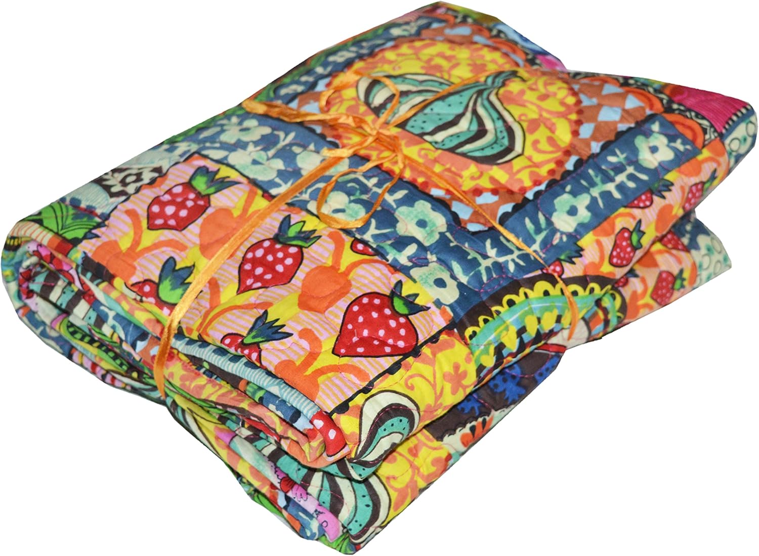 Yuvancrafts Multi Color Baby Quilt Warm and Snuggly Toddler Blanket Screen Printed Crib Comforter for New Born Boys & Girls Bed Covers