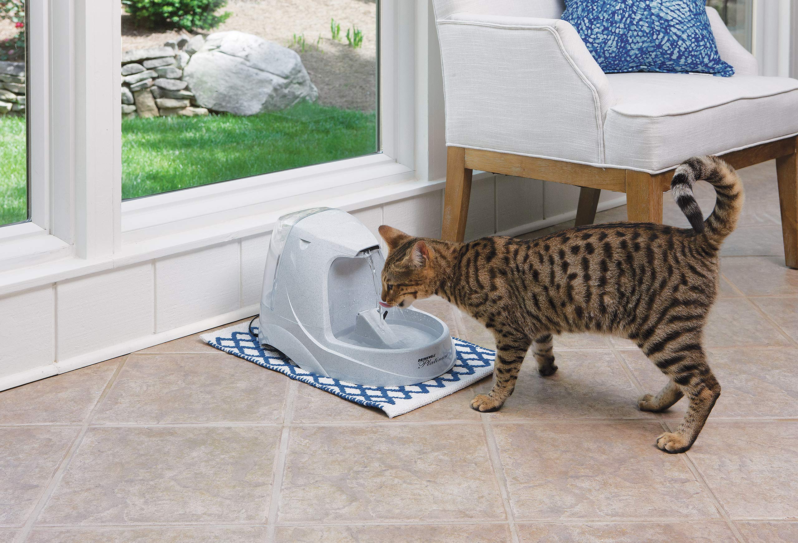 PetSafe Drinkwell Platinum Fuente para Mascotas | Agua Corriente, Sin BPA, Capacidad 6,3 Litros