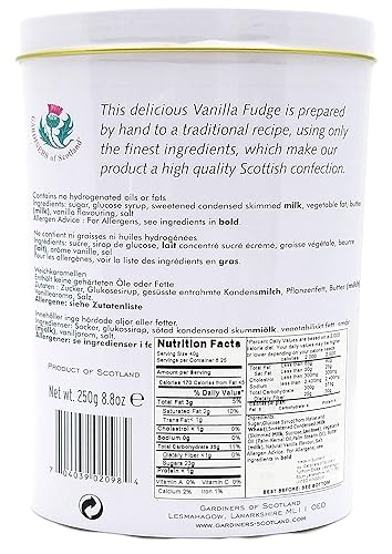 Vista 57 de Gardiners of Scotland Caramelo de sal marina y caramelo, diseño tartán, lata de 7 onzas