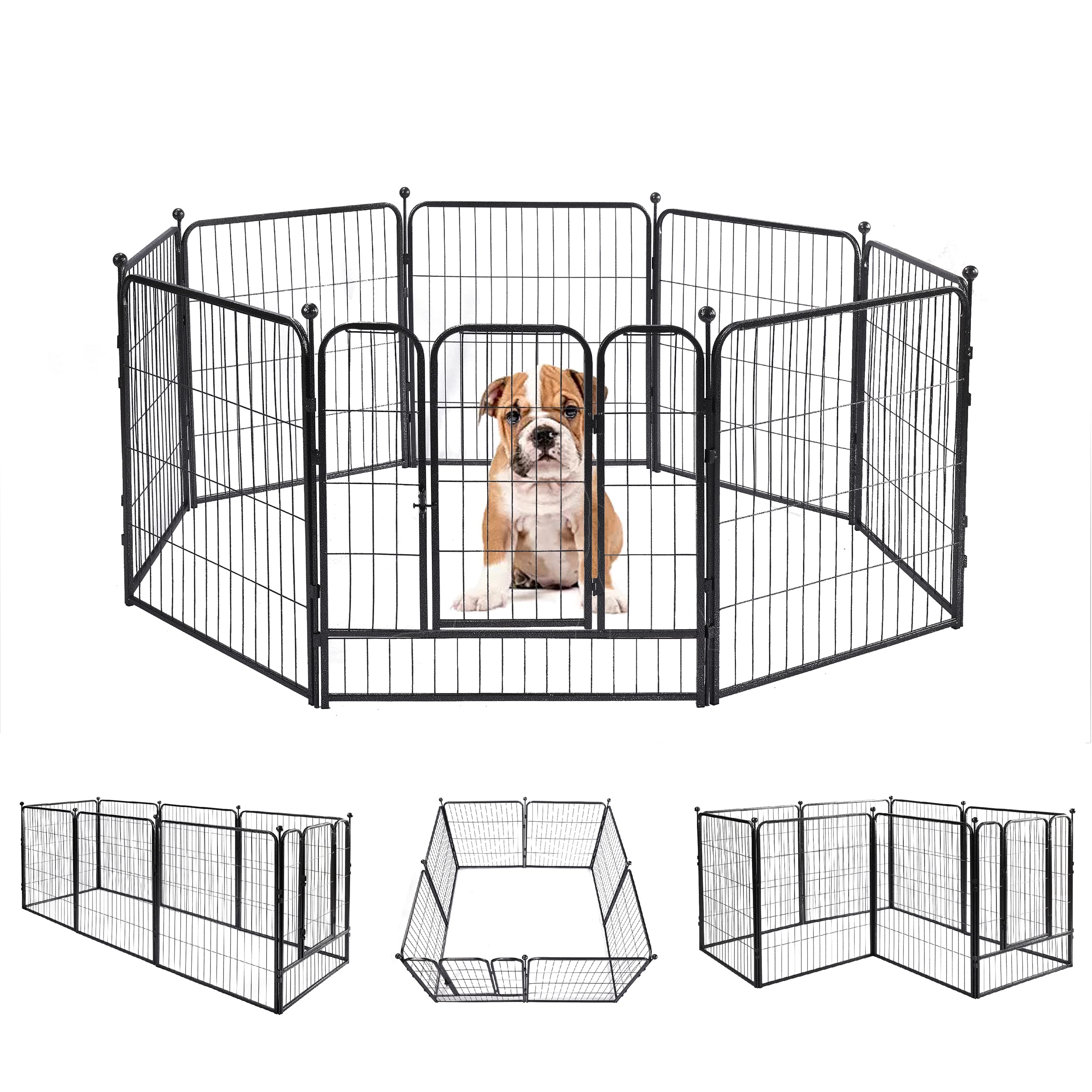 Dogelsy Dog Playpen 8/16 Panels Heavy Duty Puppy Playpen Foldable Dog