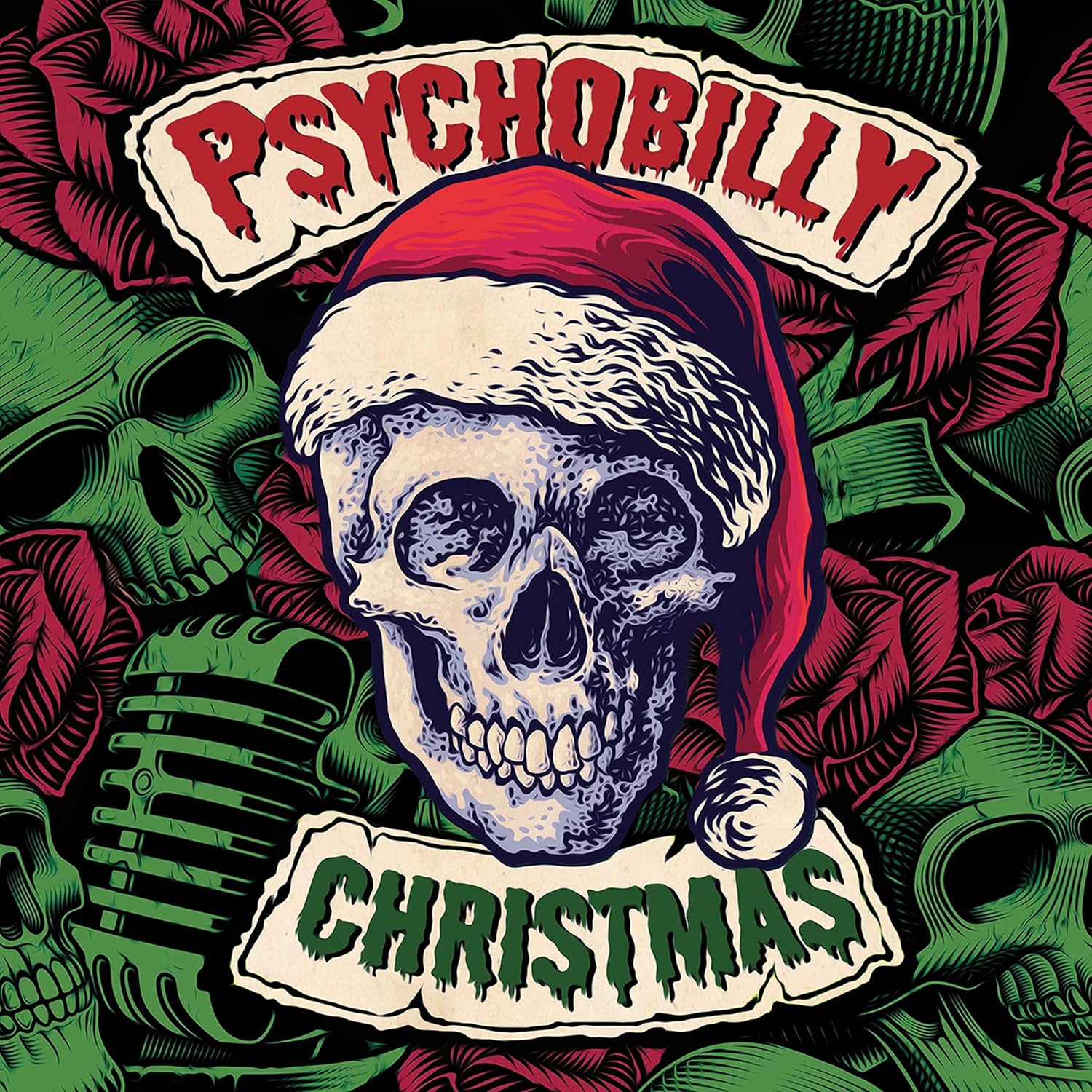 Psychobilly Christmas (Various Artists) - RED (Colored Vinyl, Red) por Artista não identificado — capa do álbum