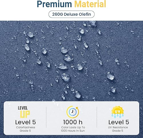 Miniatura 8 de Solaste Juego de muebles de patio de aluminio para todo tipo de clima, moderno juego de muebles de metal para exteriores con asientos profundos de