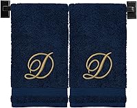 Vista 122 de Toallas de mano beige para baño, monogramadas, toallas turcas de algodón de lujo, bordadas en Estados Unidos, juego de 2, elige el color y la letra