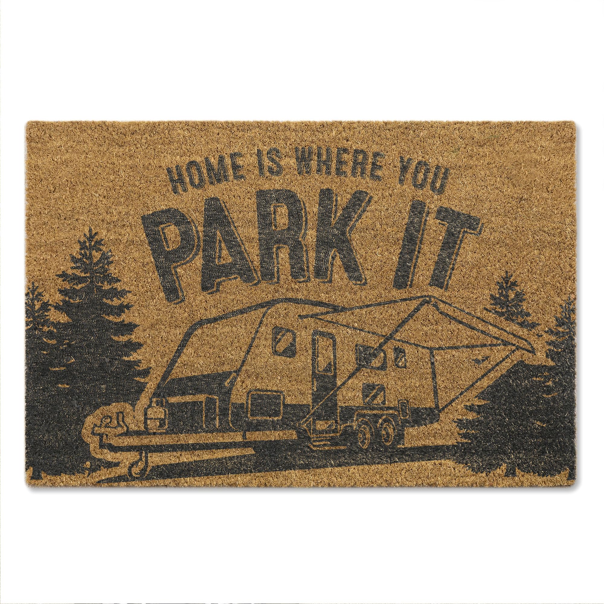 A1 Graphics Ltd Home Is Where You Park It Caravan Doormat Funny Caravan Decor Door Mat Camper & Motorhome Housewarming Gift