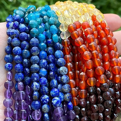 Miniatura 2 de ABCGEMS - Cuentas de granate de arándano madagascán (un proceso de corte revolucionario, más superficies para reflejar la luz), curación, energía,