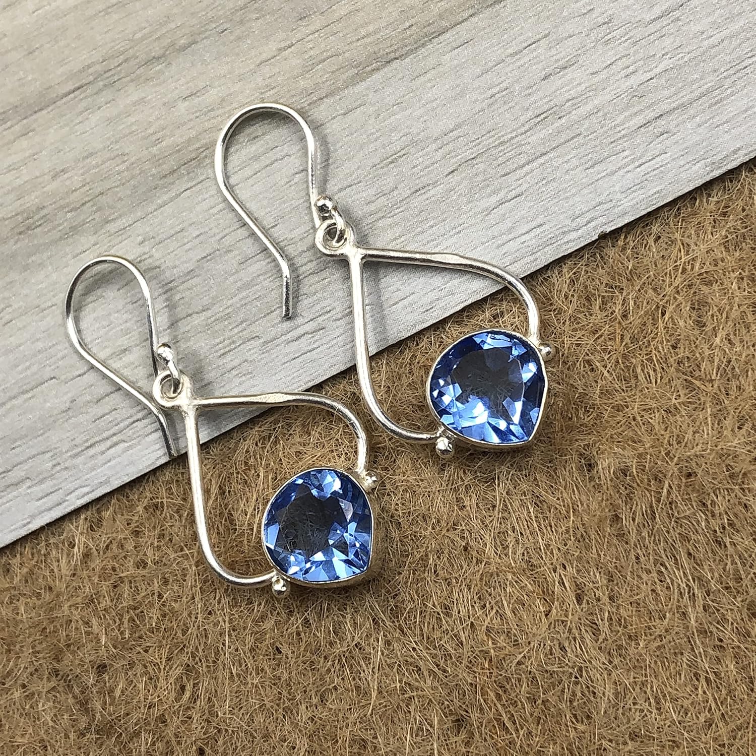 Natural TANZANITE Gemstone 925 Sterling Silver Jewelry Earring ,Stylish Earring For Her, Fine Silver Jewelry, Silver Jewelry ,Gemstone Earring , Drop & Dangle Earrings, Gemstone Earring