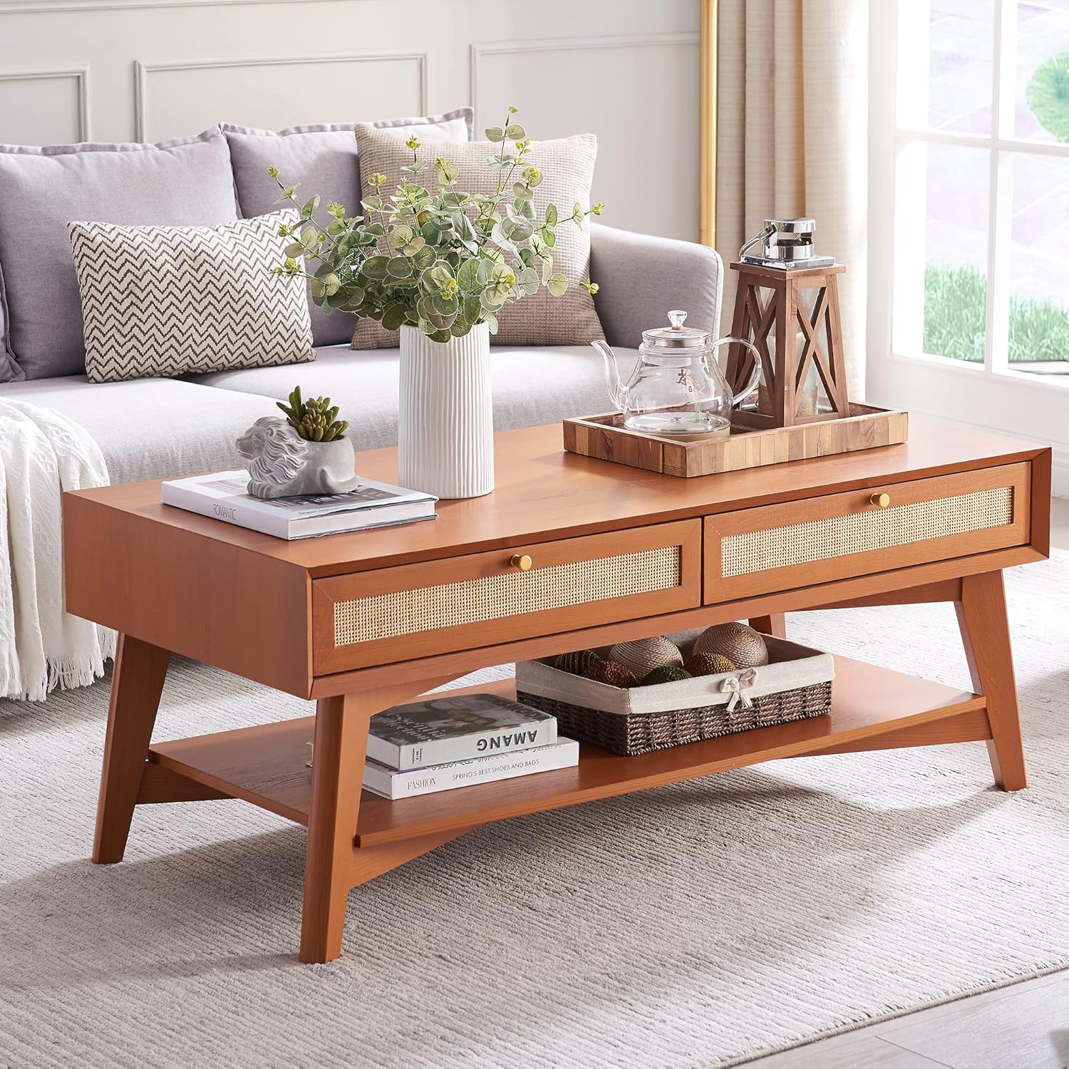 Mid Century Modern Coffee Table With Storage Image