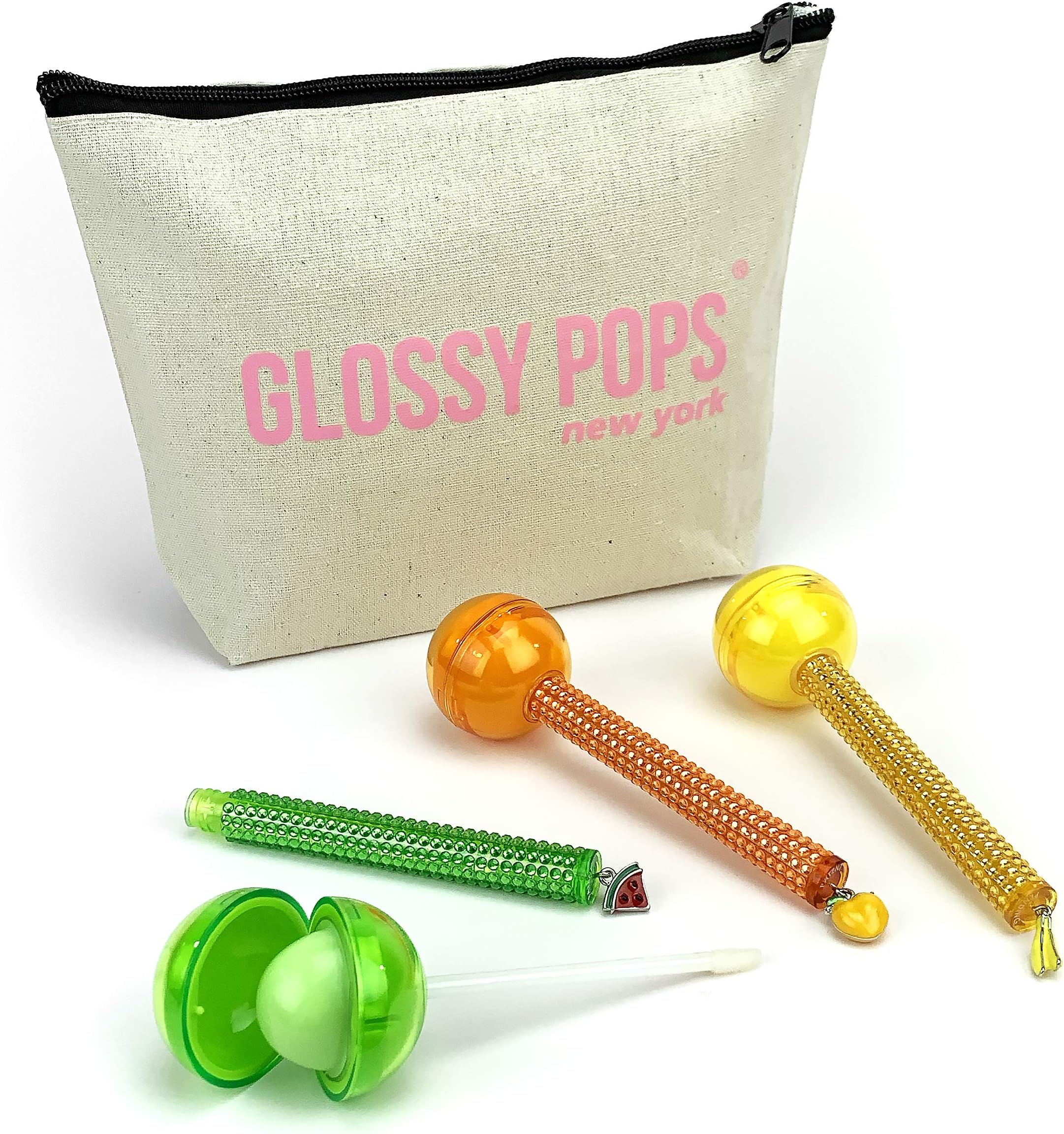 Glossy Pops | Clear Lip Balm & Clear Lip Gloss Combo | TGI Fruity Collection (Fruit Salad - 3 pack)