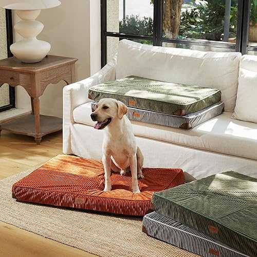Miniatura 9 de FUKUMARU Cama para perro, camas ortopédicas grandes para perros con funda extraíble lavable, cama impermeable para perros para jaula, tapete de