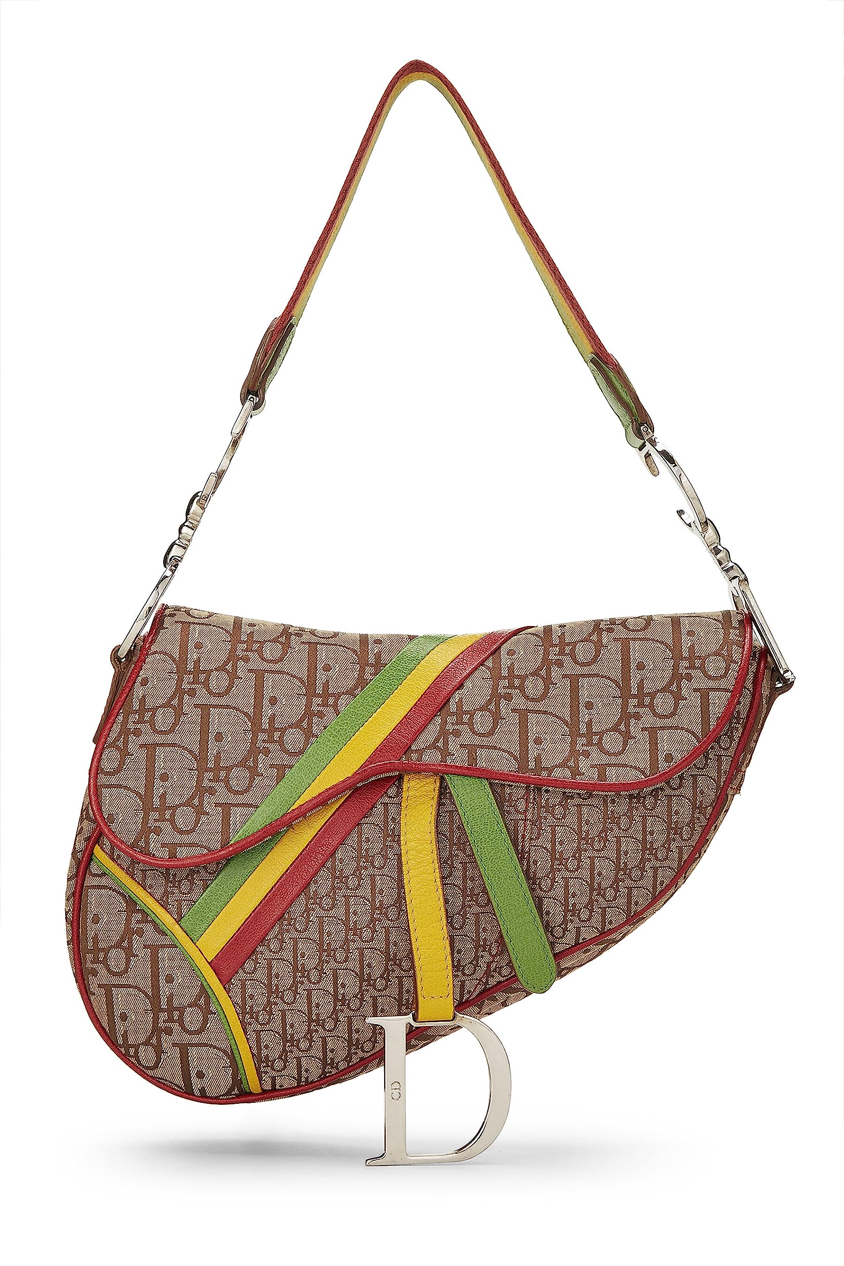 DiorPre-Loved Rasta Trotter Saddle Bag, Multi