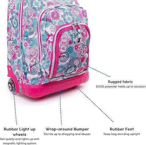 Miniatura 4 de Mochila con bolsa de almuerzo J mundo Nueva York Lollipop Kids 'Rolling, Frambuesa azul), RBS-16LSP