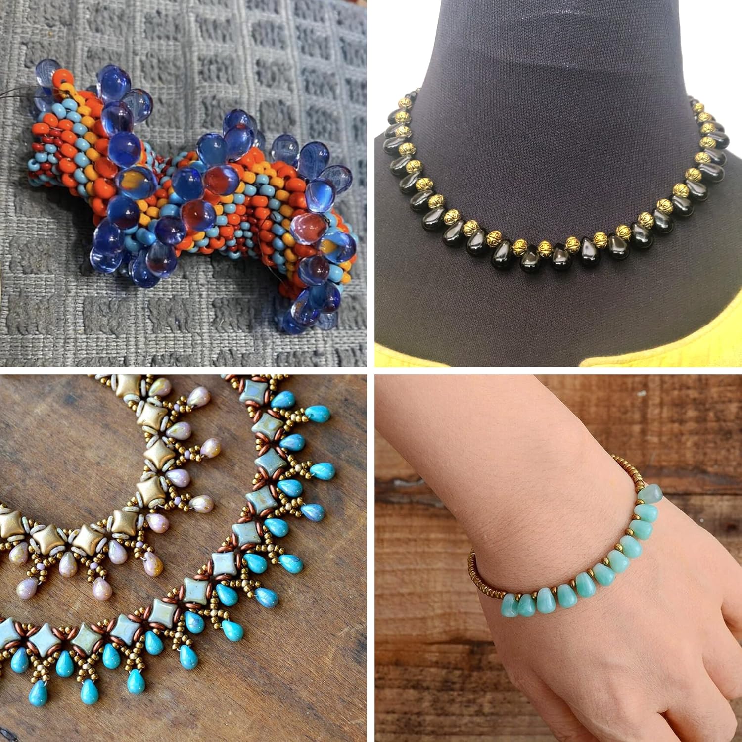 Czech 50-Piece Glass Beads, 6x9mm, Teardrop Transparent Crystal Clear AB - Image 3