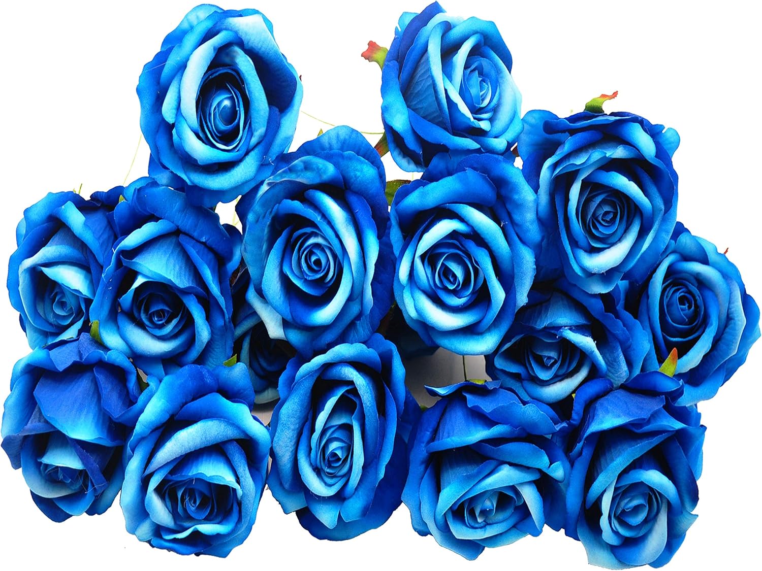 Artificial Flower in Bulk Wholesale 100pcs 10'' Velvet Silk Rose with Wire Stem Real Looking Fake Flower for Wedding Bouquet Bridal Shower Home Décor Flower Wall Hair Flower Hat Trim (Red)