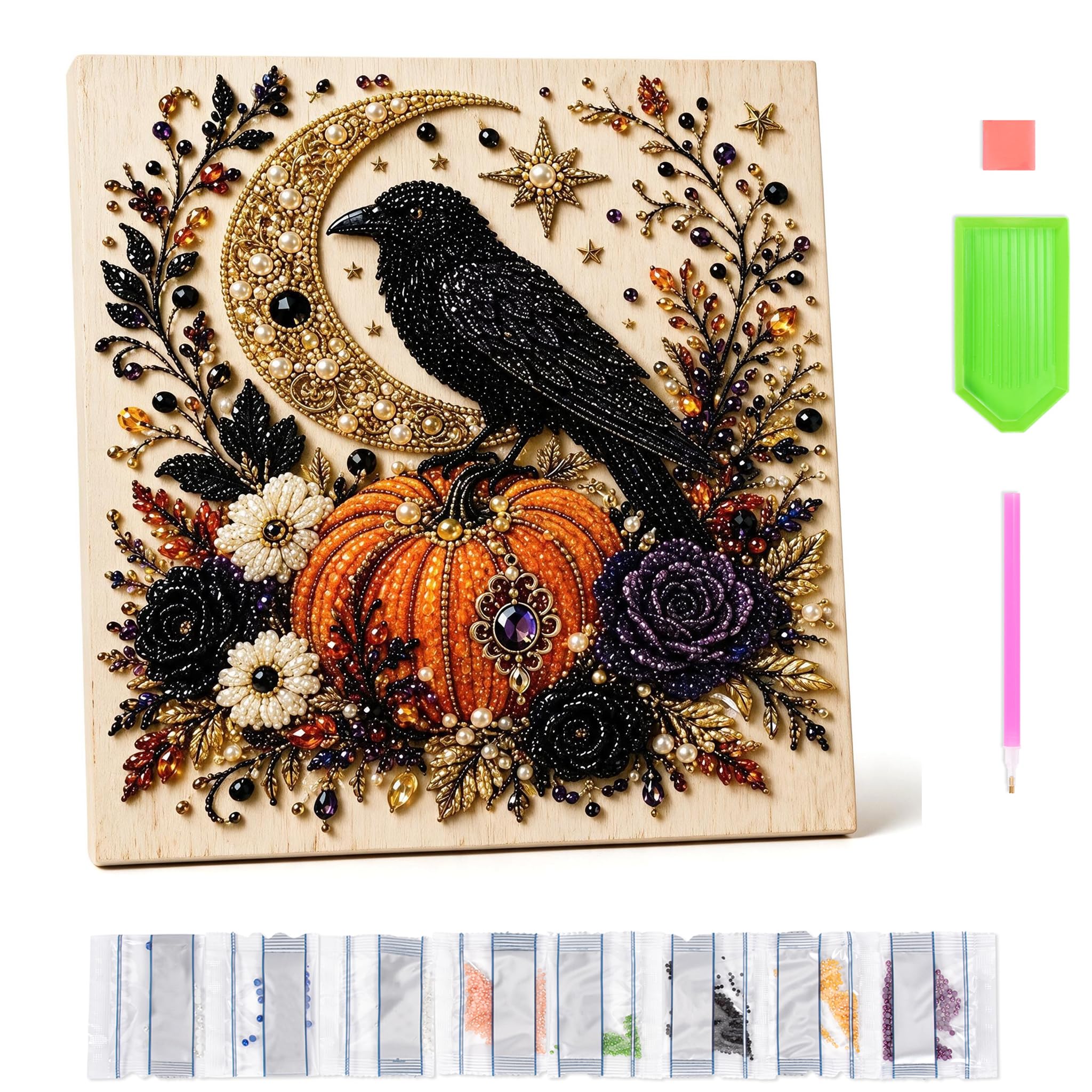 CHIEX Halloween Pearl Art DIY Kits for Adults DIY Craft Gifts (A01)