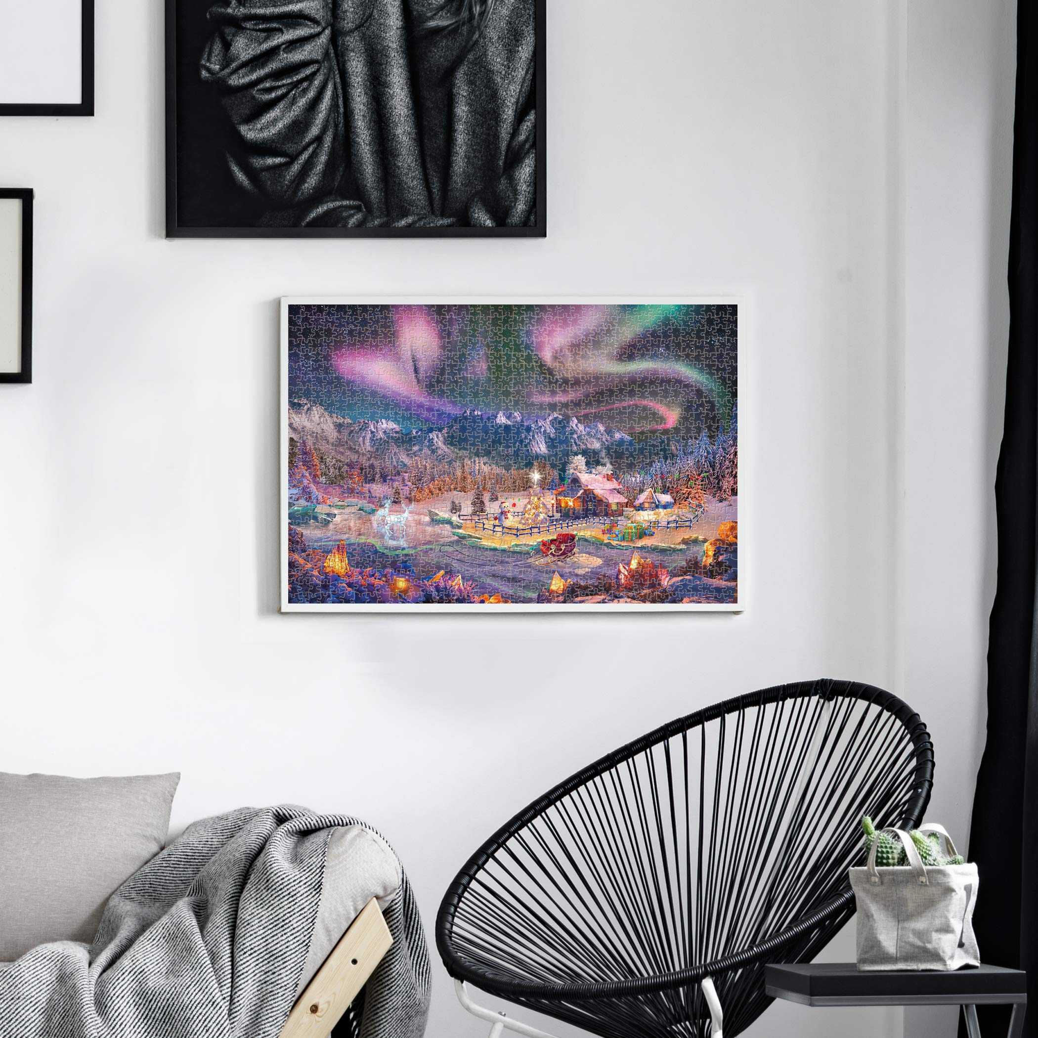 Lavievert 1000 Teile Puzzle für Erwachsene und Kinder (Weihnachtliche Schneenacht)