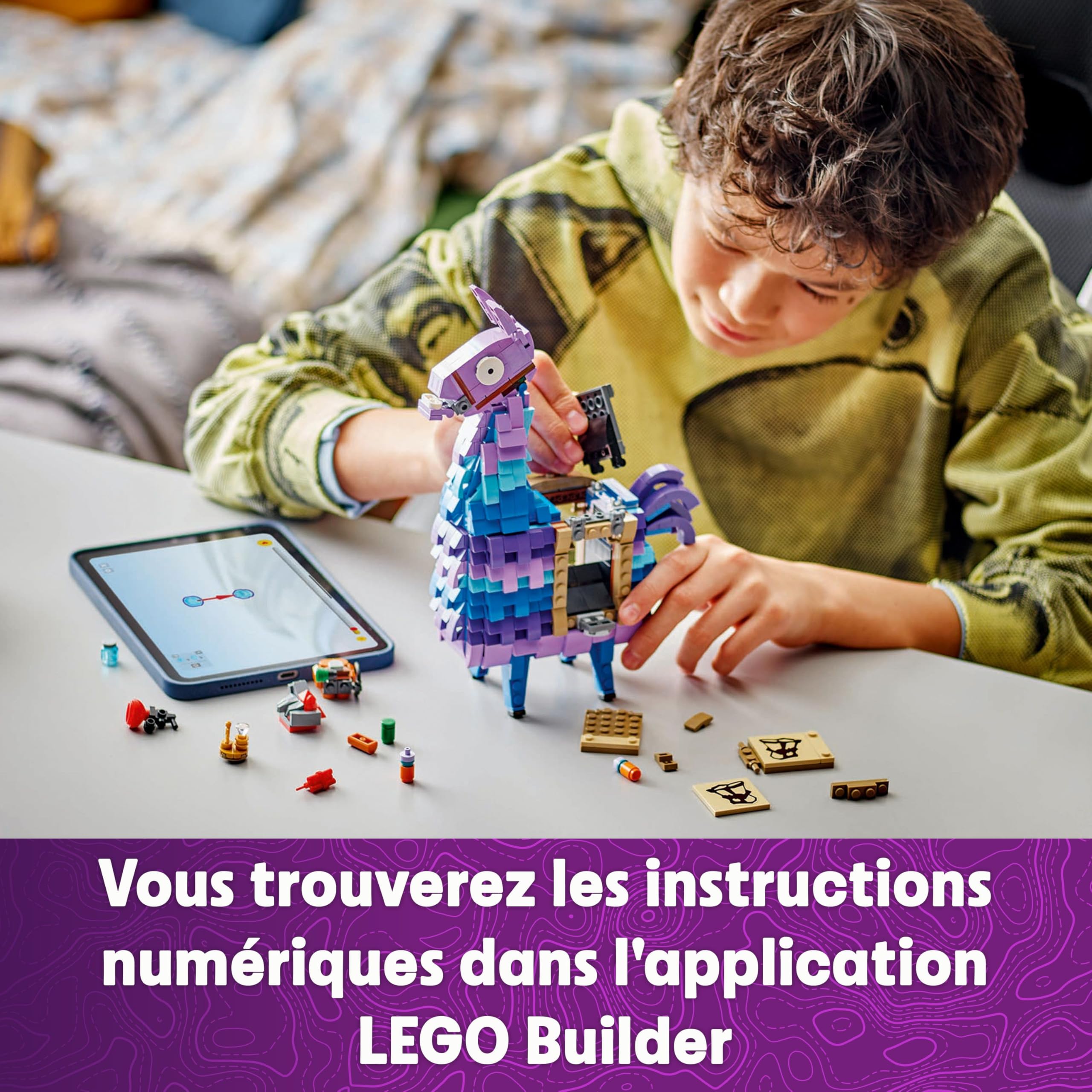 LEGO Fortnite Lama de Ravitaillement - Jouet de Construction - Figurine de Jeu Vidéo & Décoration - Accessoires Dont Slap Juice - Cadeau Collector pour Gamer Ado, Garçon ou Fille dès 12 Ans 77071