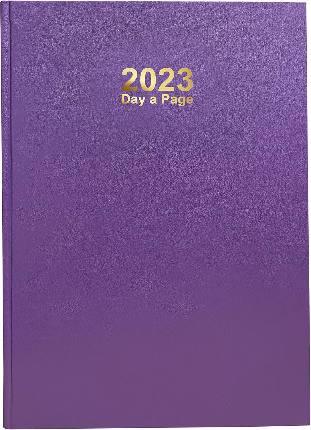 2023 A4 One Day to Page Diary with Full Page for Saturday and Sunday Hardback Cover & Ribbon 2023 A4 One Day to Page Diary with Full Page for Saturday and Sunday Hardback Cover & Ribbon