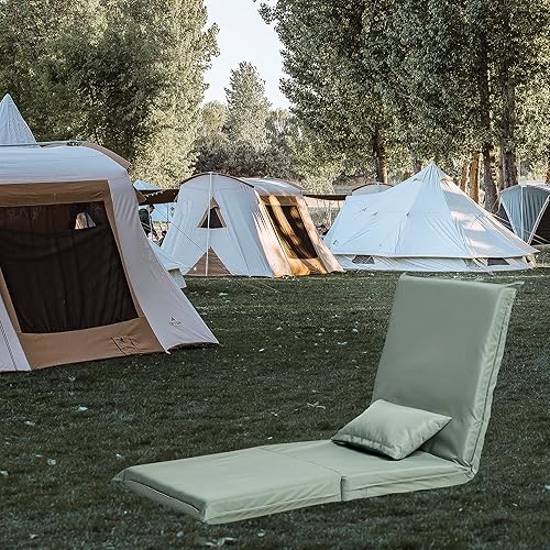Redde Boo Colchón portátil plegable para viajes al aire libre, picnic, barbacoa, camping plegable adultos con bolsa de transporte, reclinable