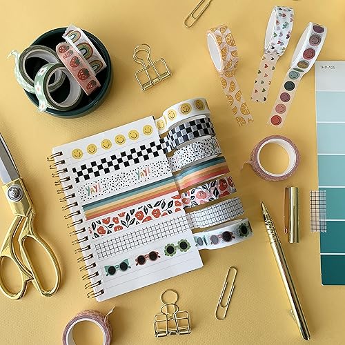Miniatura 7 de Washi Tape Set - 16 rollos de cinta decorativa de 0.591in de ancho para álbumes de recortes, revistas balas, planificadores, decoración de bricolaje