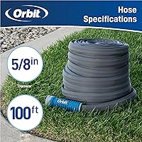 Vista 2 de Orbit 33180 ExoJacket Manguera de Jardín de Tela - Manguera de Agua de Servicio Pesado (100 Pies x 5/8 Pulgadas)