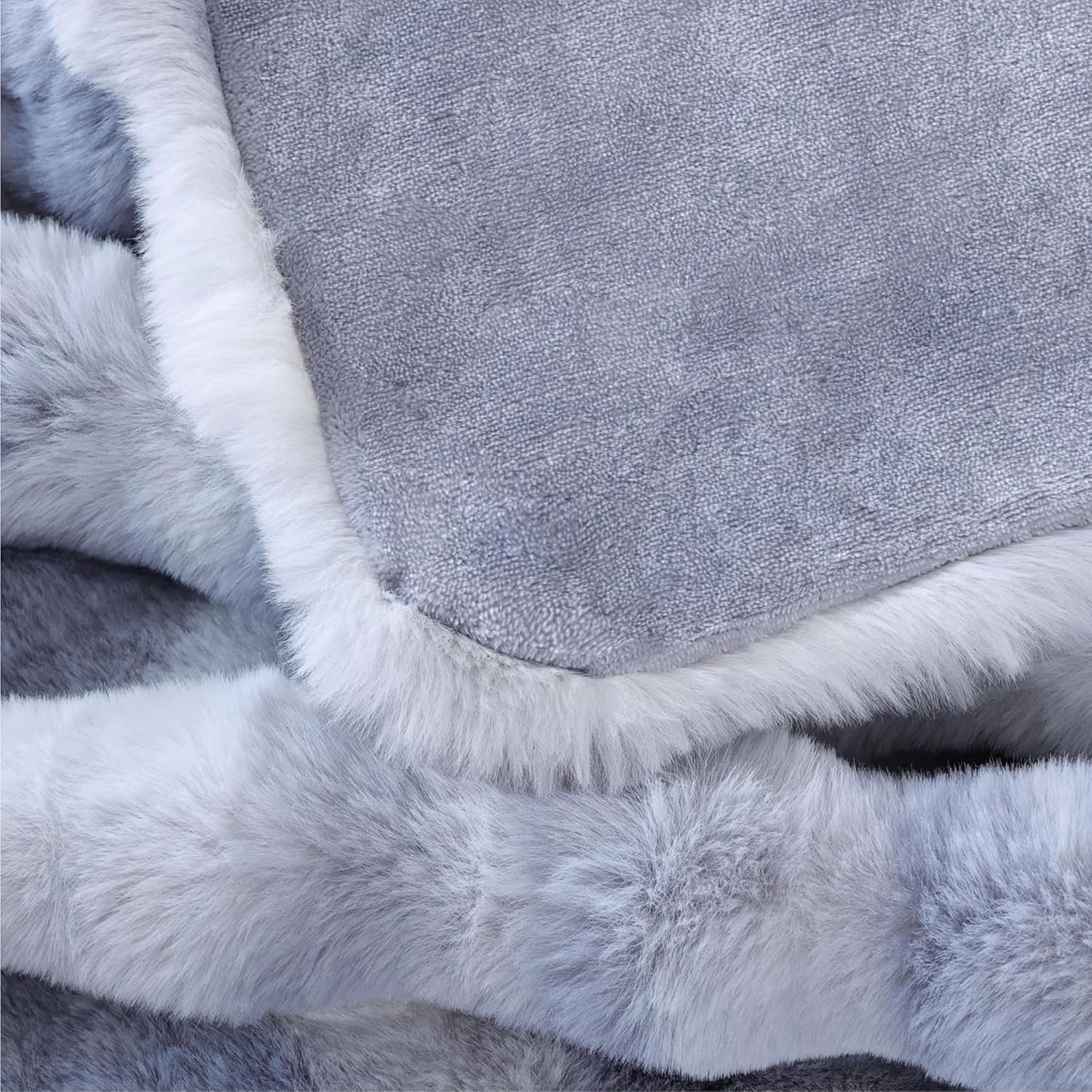 Faux Fur Soft Fluffy Tie-dye Blue Throw Blanket for Living Room Bedroom Couch 60X80 Fuzzy Bubble Thick Throw Blanket Decorative Blanket Home Decor 860 GSM - Image 9