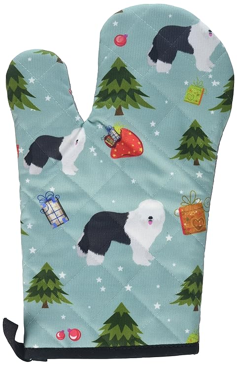 Caroline's Treasures BB4969OVMT Christmas Old English Sheepdog Oven Mitt, 12