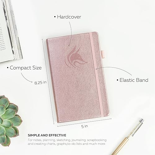 Vista 36 de Clever Fox Cuaderno con puntos, diario con páginas numeradas A5 5 x 8.25 pulgadas Lavanda