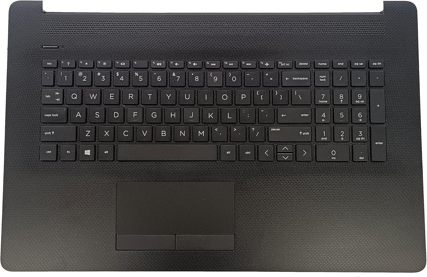 Replacement Laptop Upper Case Palmrest Non-Backlit Keyboard Non-PTP(73H0) Touchpad Assembly Part for HP Laptop 17-CA 17 by 17T-BY000 17Z-CA100 17z-CA000 L22751-001 6070B1308101 Black