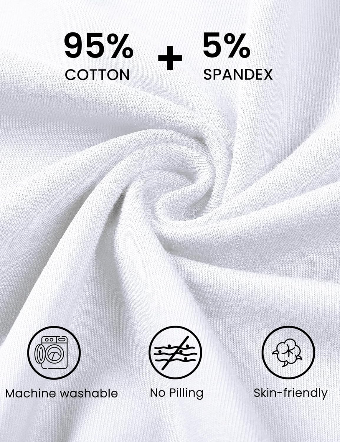 3 Pack Boys Long Sleeve Shirts Girls Cotton Crewneck T-Shirts Kids Basic Soft Long Sleeve Tees Top 5-13 Years - Image 6