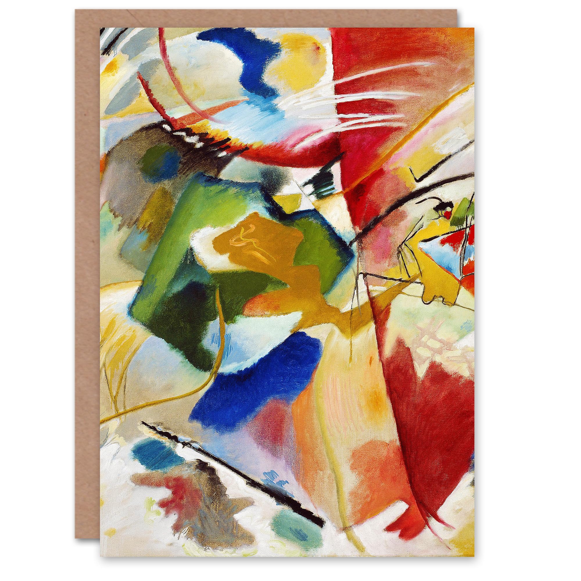 Artery8 Wassily Kandinsky Art Card Painting with Green Center