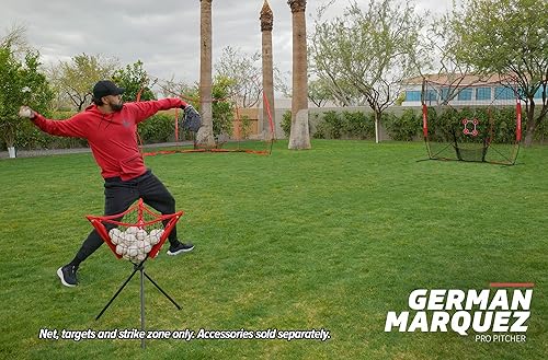 Miniatura 7 de PowerNet German Márquez - Objetivos perfectos para lanzar, red de práctica y zona de ataque, entrenador de lanzamiento de béisbol y sóftbol, juego