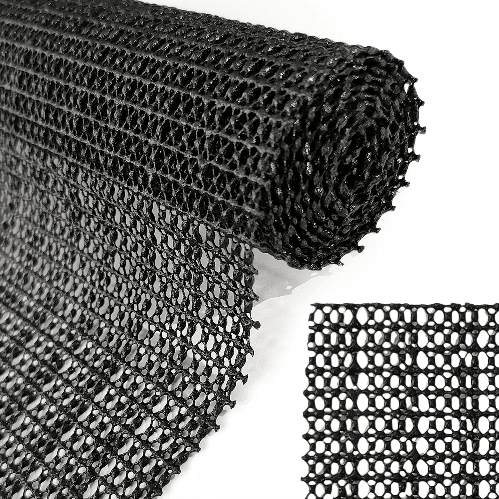 Antirutschmatte für Teppich 160 x 230 cm rutschfest Und Dünn Multipurpose Thick Rug Gripper Liner Waschbar Zuschneidbar für Teppich Schubladen Regale Tablett Auto, Schwarz