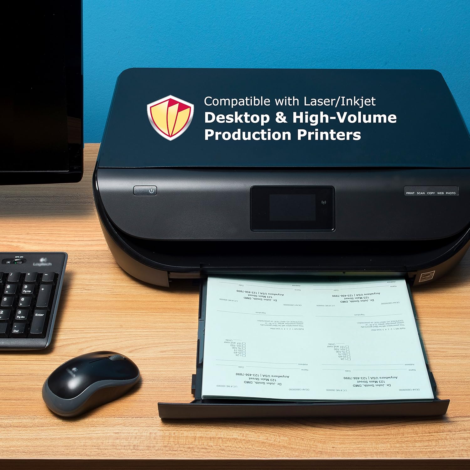 DocuGard Advanced Medical Security Paper for Printing Prescriptions and Preventing Fraud, CMS Approved, 7 Security Features, Laser and Inkjet Safe, Green, 8.5 x 11, 24 lb., 2500 Sheets (04542C) : Office Products